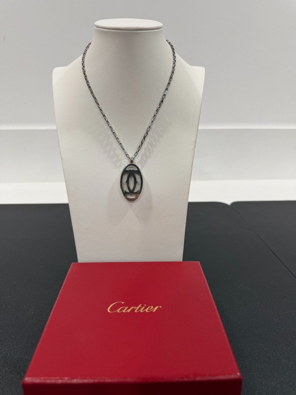 Cartier Silver Tone Statement Designer Necklace (JB1564)